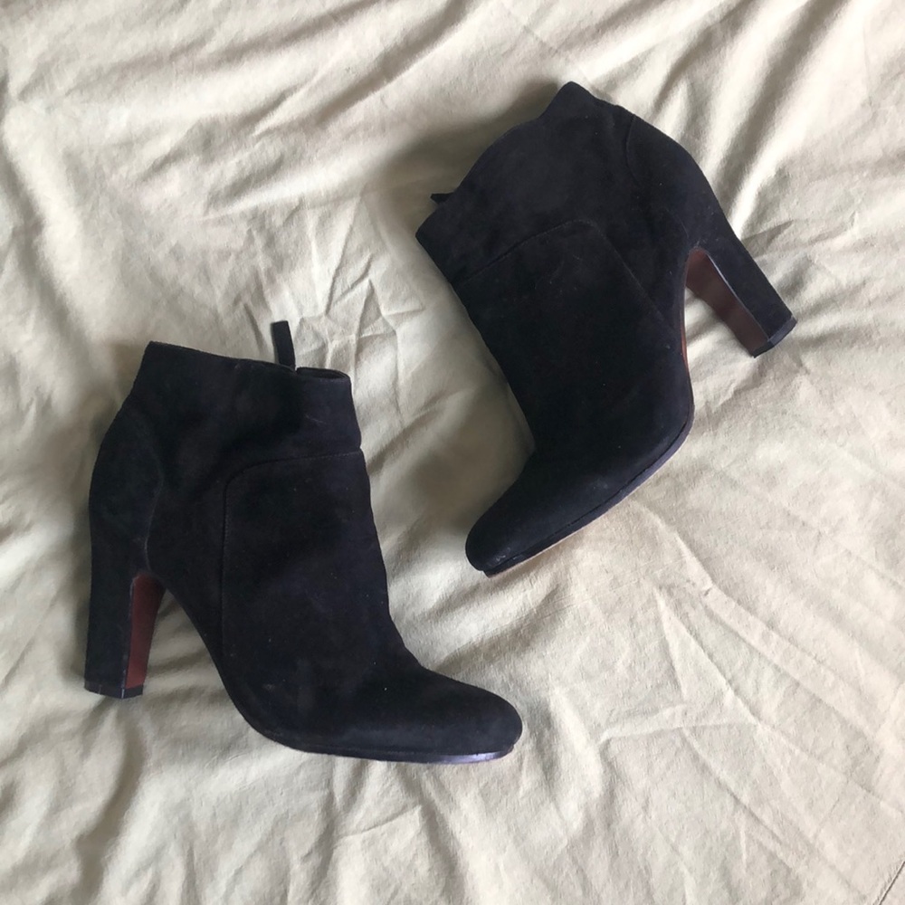 Sam Edelman black nubuck ankle boots 9